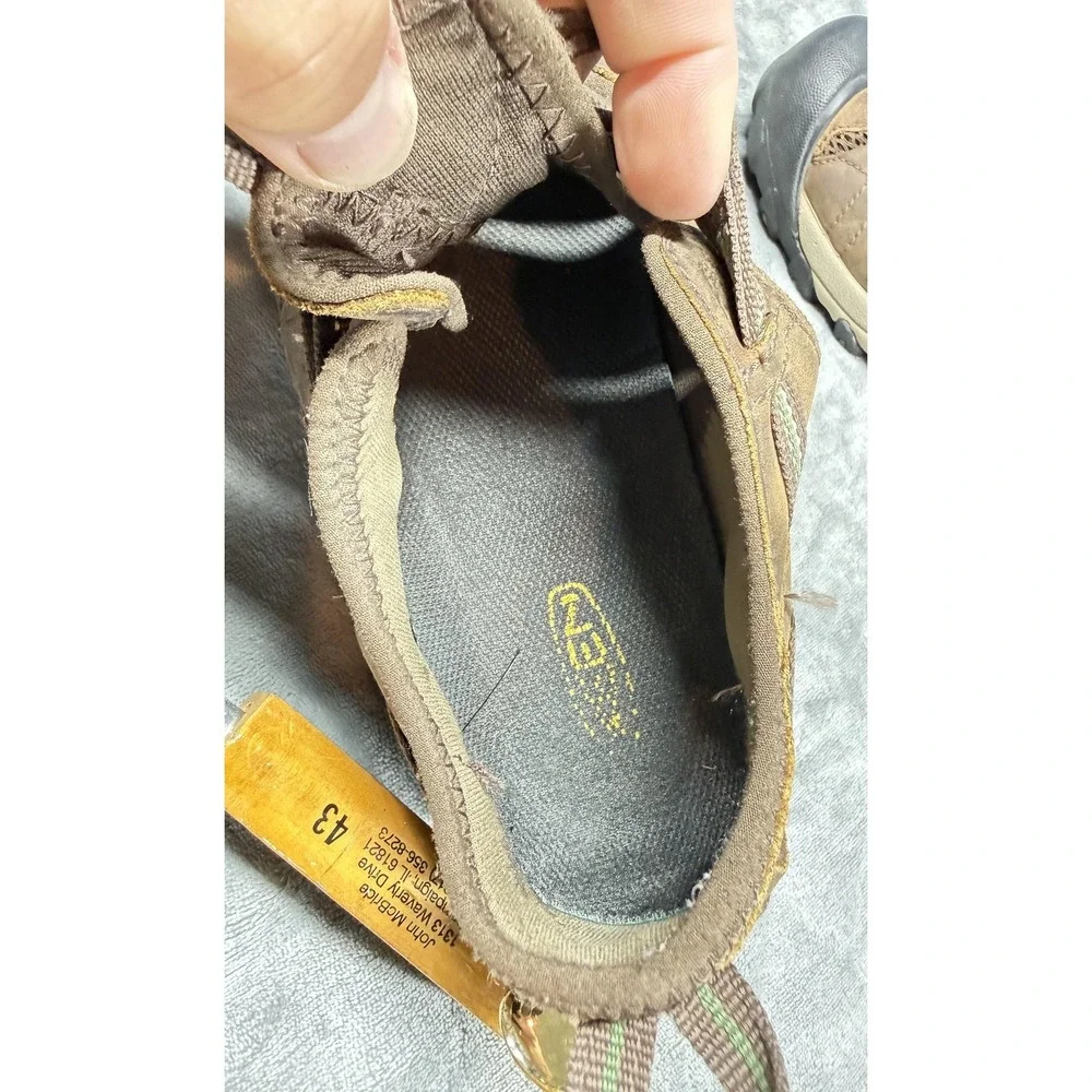 Keen Shoes Mens Size 10 Brown Leather Waterproof Bungee Lace Up Sandals Hiking